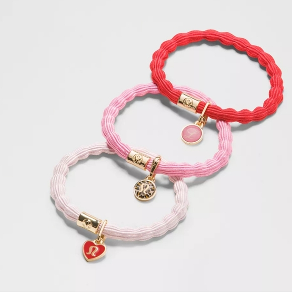 lululemon athletica Accessories - lululemon athletica Red, Pink, and Light Pink Hair Ties